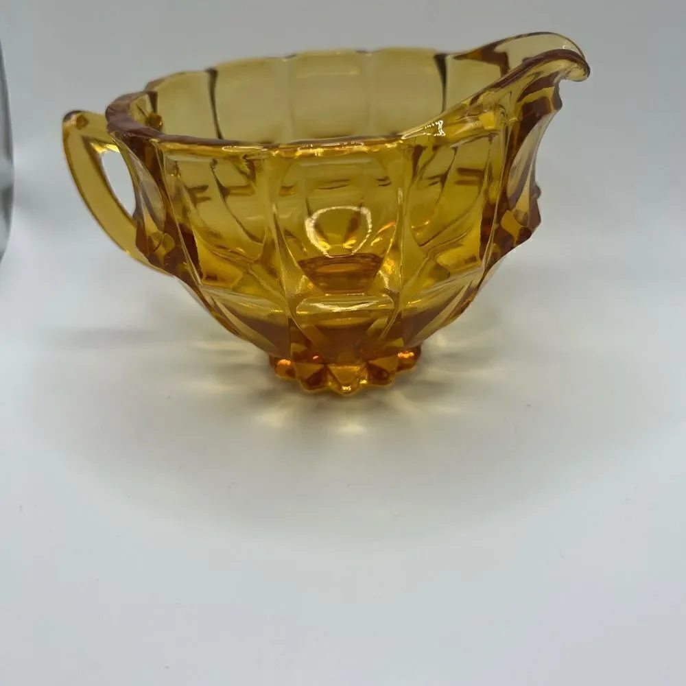 Fenton Valencia Amber Creamer Glass Vintage Glass